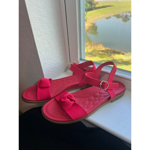 Arch Pro AdaptAll™ Sandals (Paloma), Nutmeg, EU35 | VIVAIA VIVAIA Arch Pro Paloma Knotted Knit Flat Ankle Strap Sandals in Red Size 41.5